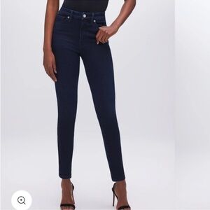 Good American ALWAYS FIT (size 6-12/B) High Rise Dark Blue Jeans - LONG